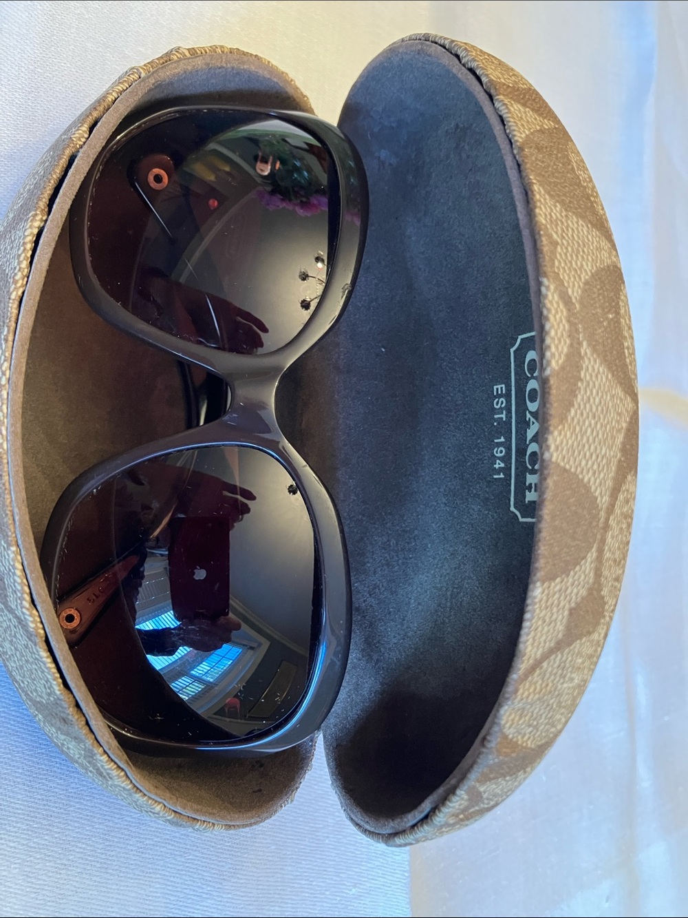 COACH Used Arabella brown sunglasses. Includes case .